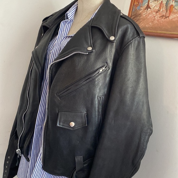 Vintage Leather Motorcycle Jacket - Picture 3 of 6
